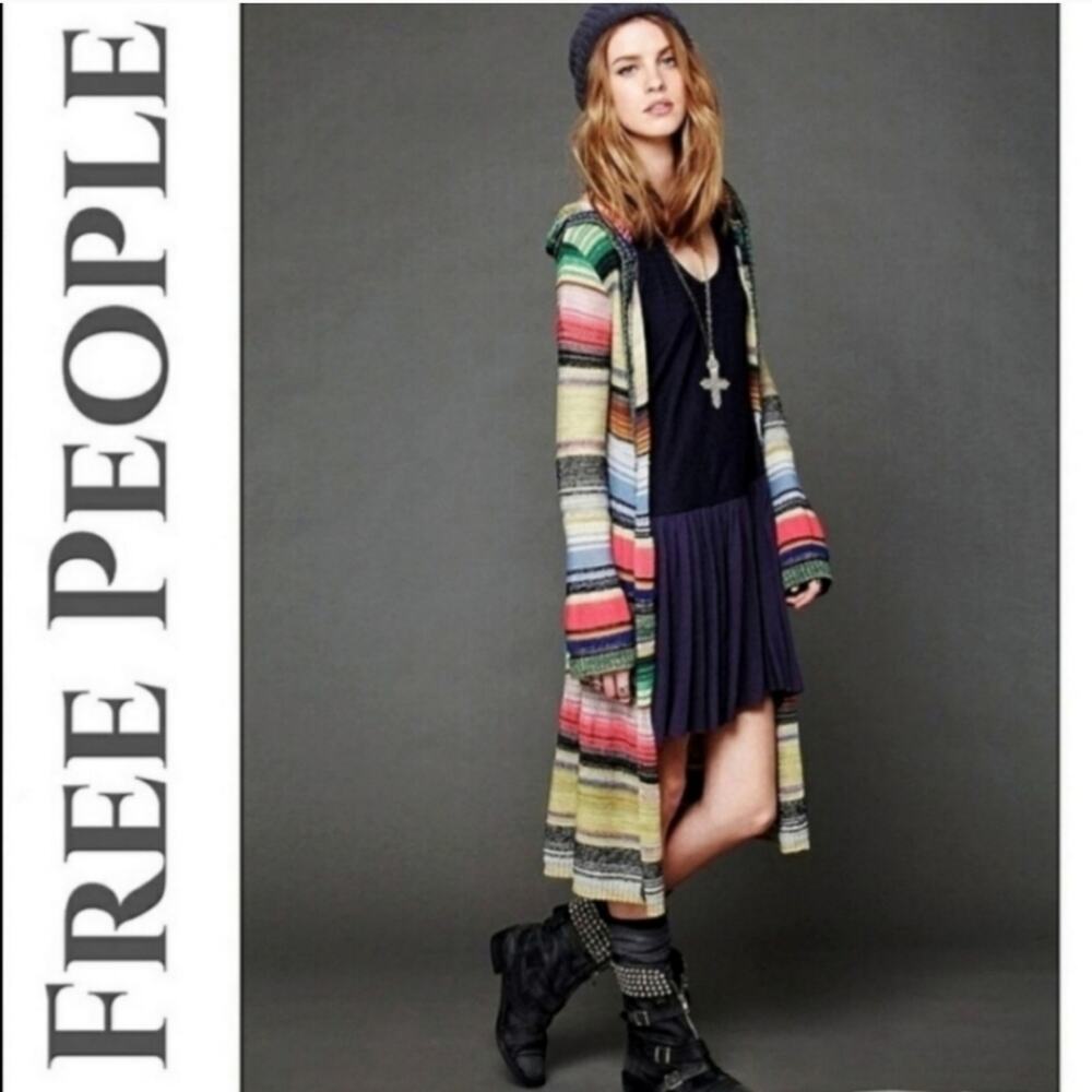 Free People Striped Cardigan